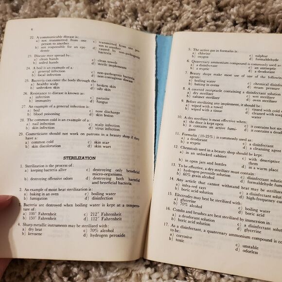 1961 Vintage Cosmetology State Board Exam Review Multiple Choice Book - Picture 7 of 9